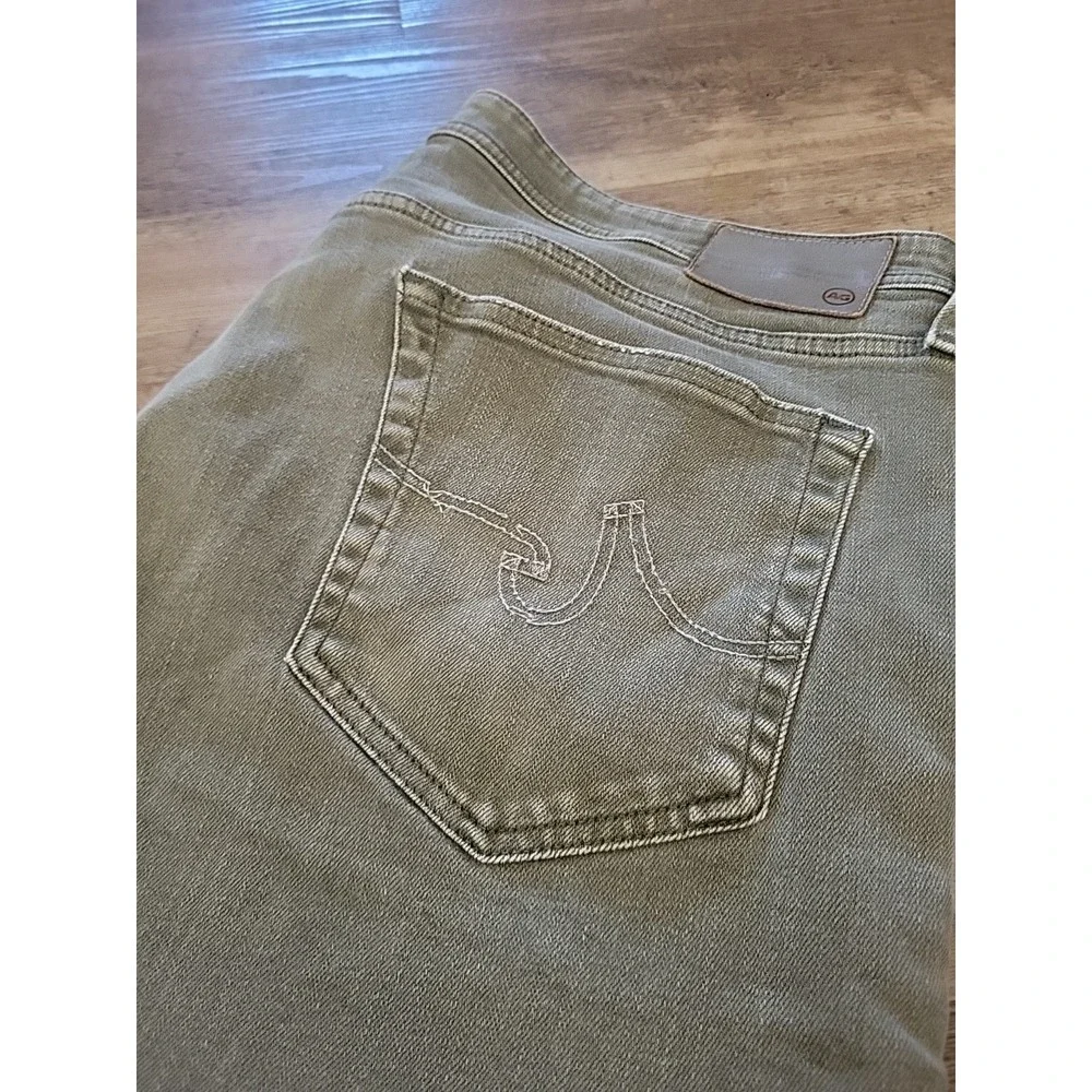 AG Adriano Goldschmied Everett Slim Straight Pants Olive Green Mens 40x33 - Picture 8 of 8